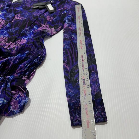 NWT Versace 40 US 4 Runway SS23 Plisse Dress All Over Orchid Purple $5,425 - Picture 11 of 16